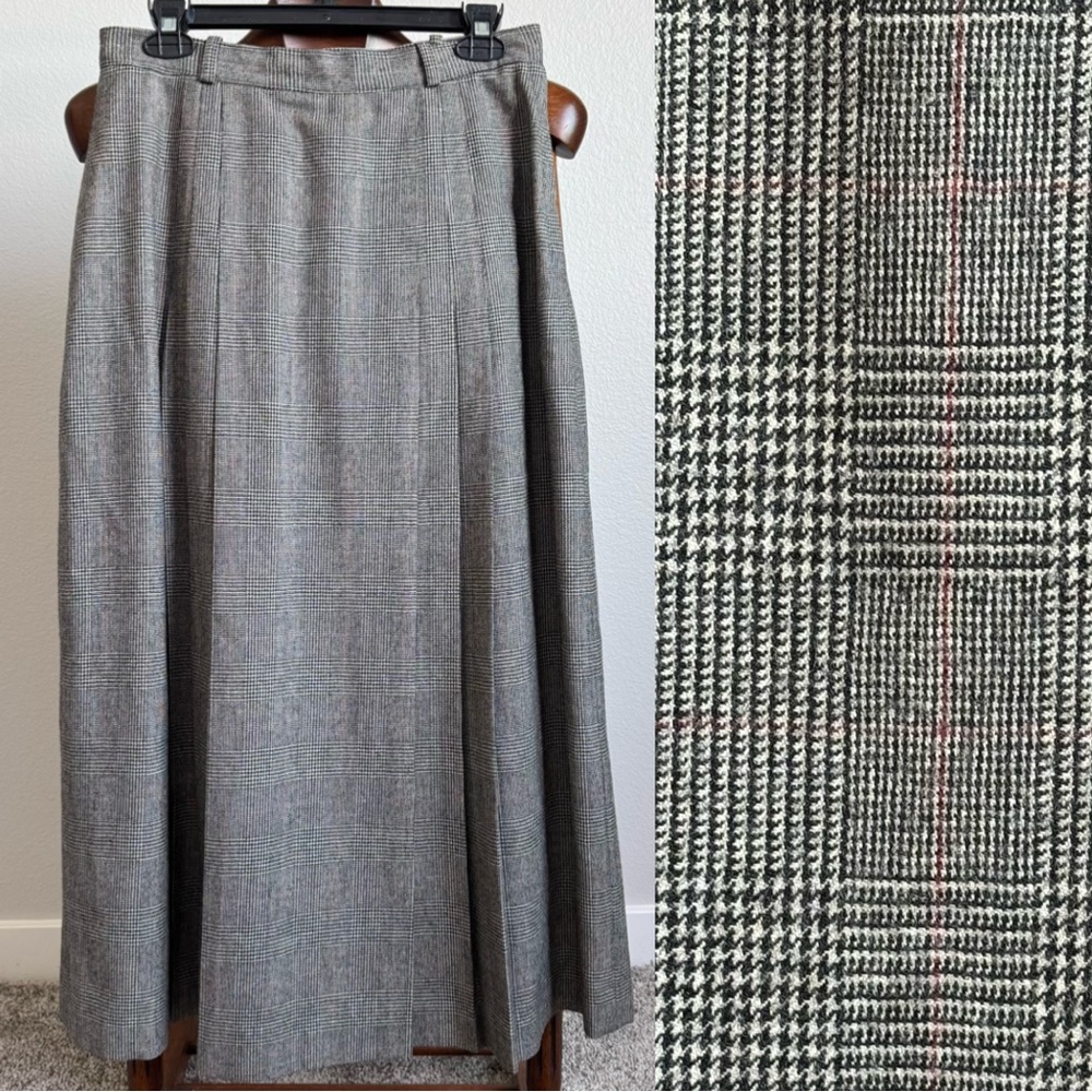 Classic Gray Plaid Women's Skirt